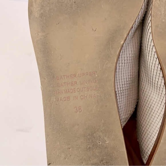 Silent D Light Tan Cream Colored Leather “Feathery” Mules Size 38/7 - Picture 10 of 10